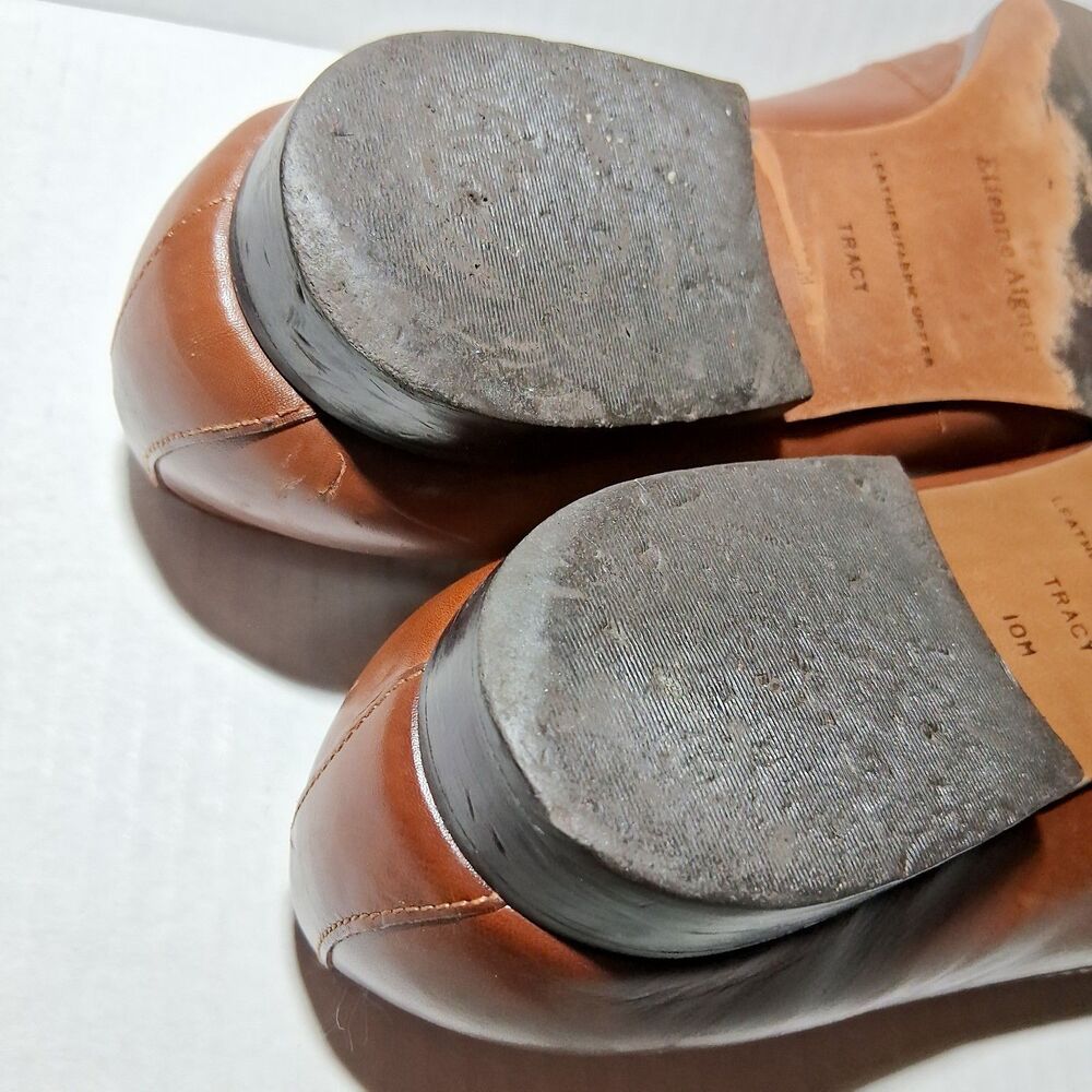 Etienne Aigner Tracy Loafers Leather Canvas Size 10M Old Money Preppy VTG - Picture 5 of 6